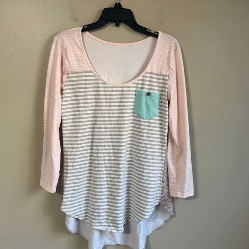 Serendipity by shrimp &‎ grits medium long sleeve top